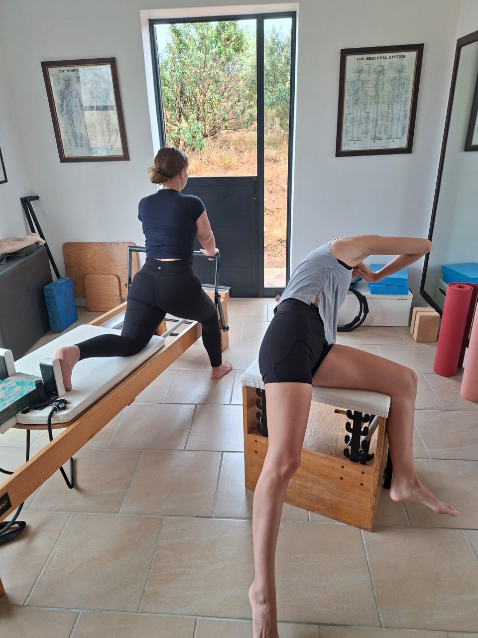 Two women practising Pilates together at BounceBack SA